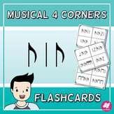 Flashcards with 4 Corners/Section - Stick Notation Reproducible PDF